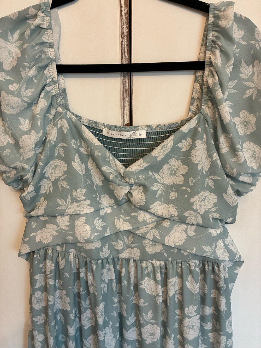 Altar'd State Sage Green Floral Maxi Dress - Picture 3 of 3